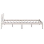 vidaXL Cadre de lit sans matelas blanc bois de pin massif