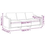 vidaXL Canapé à 3 places Marron 180 cm Tissu