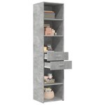vidaXL Buffet haut gris béton 45x42 5x185 cm bois d'ingénierie