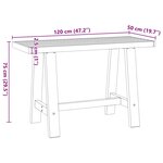 vidaXL Bureau NOAIN pieds en forme de A 120x50x75 cm bois massif pin