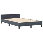 vidaXL Cadre de Lit Gris Foncé 120x190 cm Velours