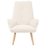 vidaXL Fauteuil relaxant Crème 69 x 74 x 93 cm tissu