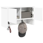vidaXL Porte-manteau mural Blanc 50 x 20 x 30 cm Bois d'ingénierie