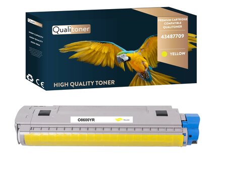 Qualitoner x1 toner 43487709 jaune compatible pour oki