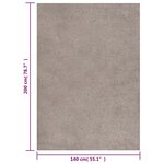 Vidaxl tapis shaggy à poils longs beige 140x200 cm