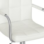 vidaXL Chaises pivotantes à manger lot de 2 blanc similicuir