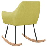 Vidaxl chaise à bascule vert tissu