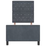vidaXL Cadre de Lit Gris Foncé 80x200 cm Velours