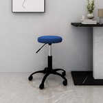 vidaXL Chaise pivotante de bureau Bleu Velours