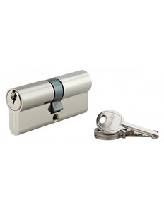 THIRARD - Cylindre de serrure double entrée SA UNIKEY (achetez-en plusieurs  ouvrez avec la même clé)   35x35mm  3 clés  nickelé