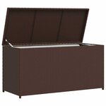 vidaXL Boîte de rangement de jardin marron 120x50x60 cm résine tressée