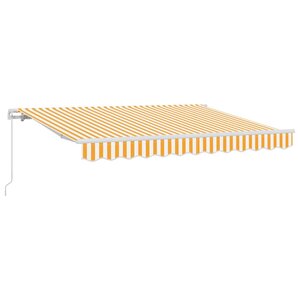 vidaXL Auvent Rétractable Jaune 300 x 200 cm tissu