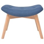 Vidaxl fauteuil avec repose-pied bleu tissu