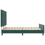 vidaXL Cadre de lit avec tête de lit Vert foncé 140 x 200 cm Velours