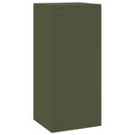 vidaXL Supports de Plantes Extérieurs Pillar 2 Pièces Vert Olive 24x24x55 cm Acier