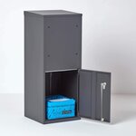Boîte à colis Large Gris foncé 2 portes Acier galvanisé SMART PARCEL BOX®