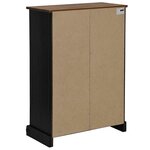 vidaXL Armoire à vin HALDEN casiers à vin porte coulissante noir pin