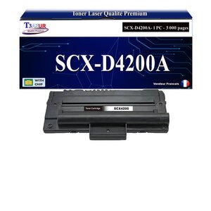 T3AZUR - Toner compatible avec Samsung SCX-D4200A SCXD4200A pour Samsung SCX4200 SCX-4200