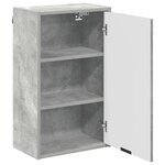 vidaXL Cabinet de salle de bain Gris béton 39 x 23.5 x 65 cm