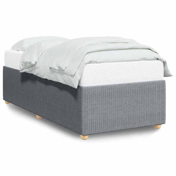 vidaXL Cadre de lit sans matelas gris clair 90x200 cm tissu