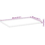 vidaXL Dessus de meuble de salle de bain finition à l'huile 80x50x2 cm