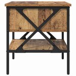vidaXL Table de chevet avec tiroir Bois ancien 40 x 42 x 45 cm