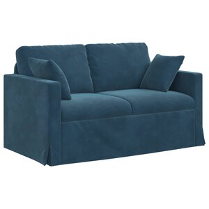 vidaXL Canapé Bleu 138 x 78 x 80 cm Velours