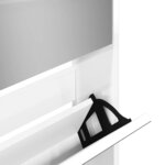 vidaXL Armoire chaussures miroir 5niveaux blanc brillant 63x17x169 5cm
