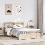 vidaXL Cadre de lit avec tête de lit sans matelas 120x200 cm