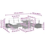 vidaXL Ensemble de canapé de jardin 9 Pièces Noir Poly rotin