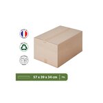 Pack and Move - Lot 20 cartons déménagement seconde main - 57 x 39 x 34 cm - Cartons réemployés - Seconde vie - 1 adhésif offert