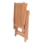 vidaXL Chaises inclinables de jardin 6 Pièces Bois de teck solide