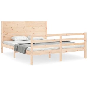 vidaXL Cadre de lit sans matelas 160x200 cm bois massif
