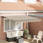 vidaXL Auvent Rétractable Beige 300x250 cm Polyester