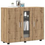vidaXL Cabinet en Bois Chêne artisanal 88 5 x 30 5 x 73 cm