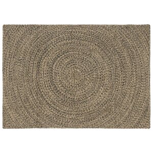 vidaXL Tapis de surface Naturel et noir 120 x 170 cm Jute