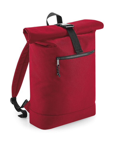 Sac à dos roll-top polyester recyclé - BG286 - rouge