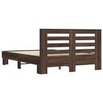 vidaXL Cadre de lit sans matelas chêne marron 140x190 cm