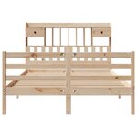 vidaXL Lit bibliothèque sans matelas 140x190 cm bois de pin massif