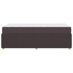 vidaXL Cadre de lit avec matelas Marron foncé 90 x 200 cm tissu
