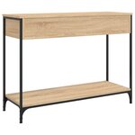 vidaXL Table console chêne sonoma 100x34 5x75 cm bois d'ingénierie