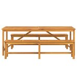 vidaXL Ensemble de salle à manger de jardin 3 pièces en bois d'acacia
