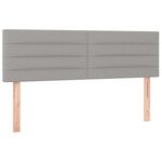 vidaXL Têtes de lit 2 Pièces Gris clair 72x5x78/88 cm Tissu