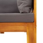 vidaXL Salon de jardin avec coussins 6 Pièces bois d'acacia solide