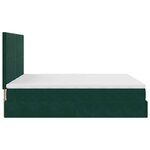 vidaXL Cadre de lit ottoman avec matelas vert foncé 160x200 cm velours