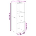 vidaXL Meuble TV 4 Pièces Chêne artisan 37 x 35 x 107.5 cm Bois Ingénieur