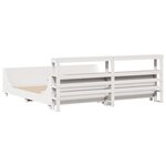 vidaXL Cadre de lit sans matelas blanc 200x200 cm bois massif de pin