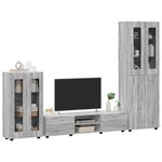 vidaXL Ensemble meuble TV FLORIN Gris Sonoma Bois d'ingénierie