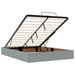 vidaXL Cadre de lit ottoman sans matelas gris clair 140x200 cm tissu