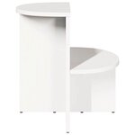 vidaXL Table d'appoint Blanc 50 x 40 x 50 cm Bois massif en pin